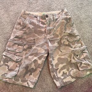 Faded Glory Tan and Brown Cargo Shorts